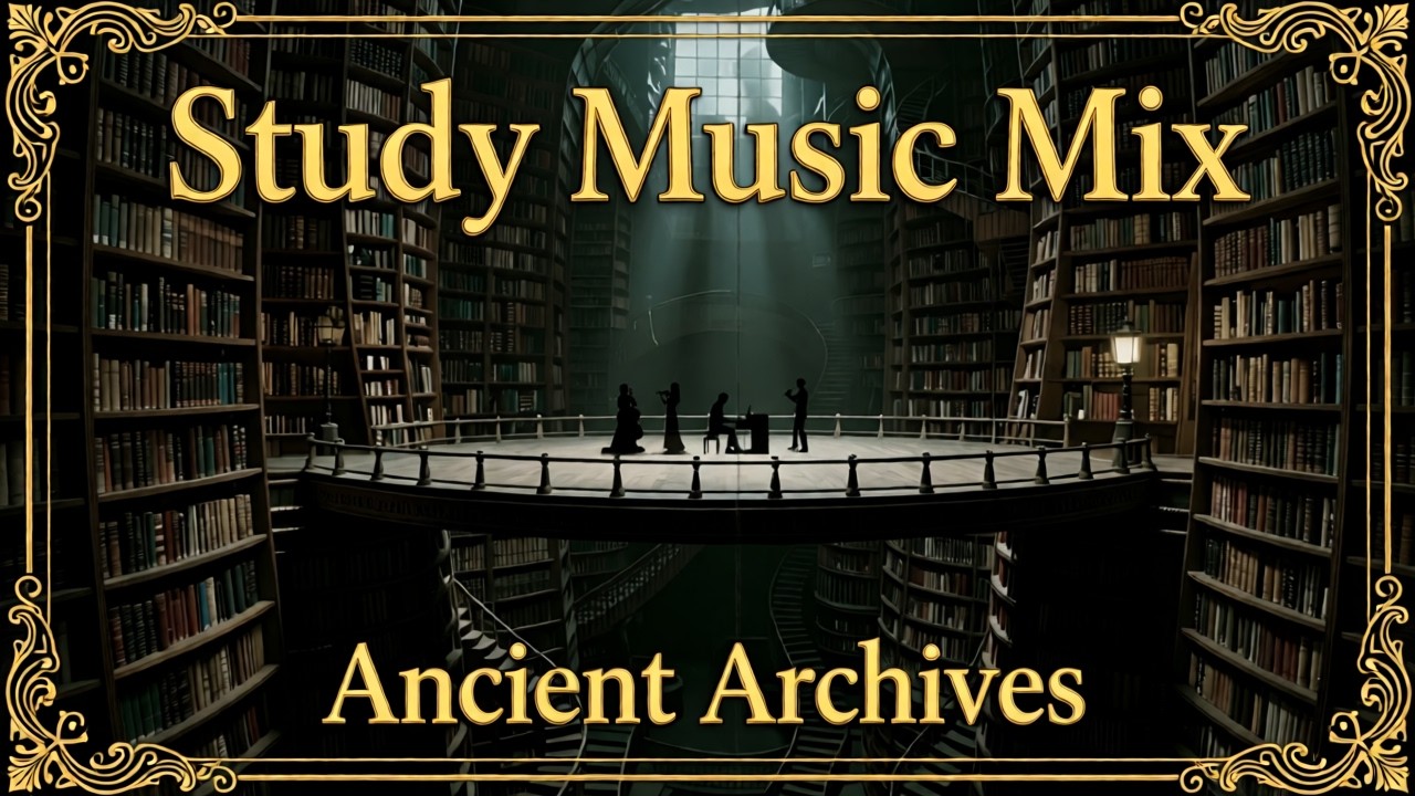 1 Hour Study in the Stormy Archive | Dark Fantasy Baroque Mix