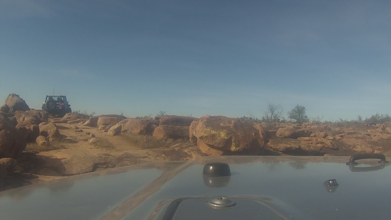 Jean driving out the the actual Wolf Cave