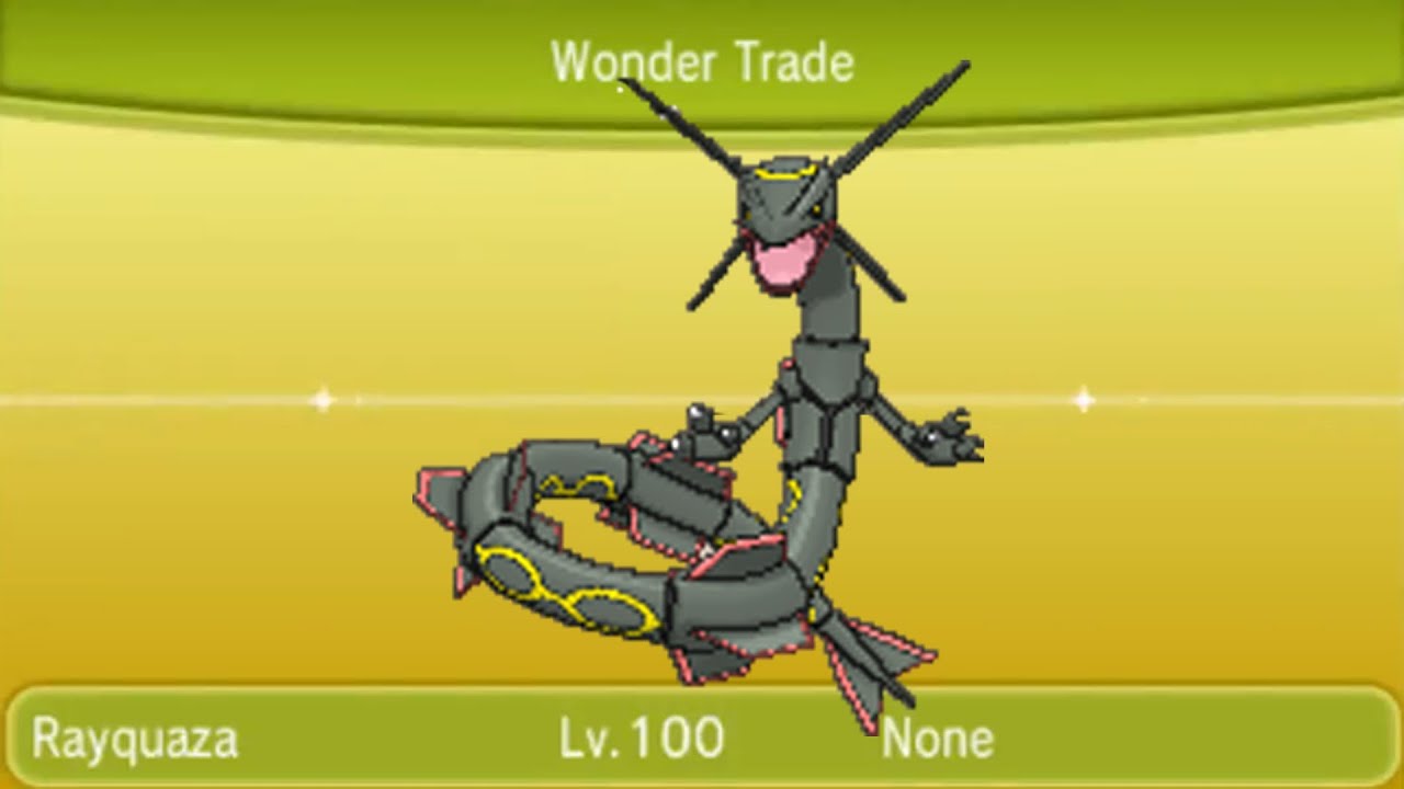 Pokemon X and Y - Wonder Trading My Shiny Rayquaza!