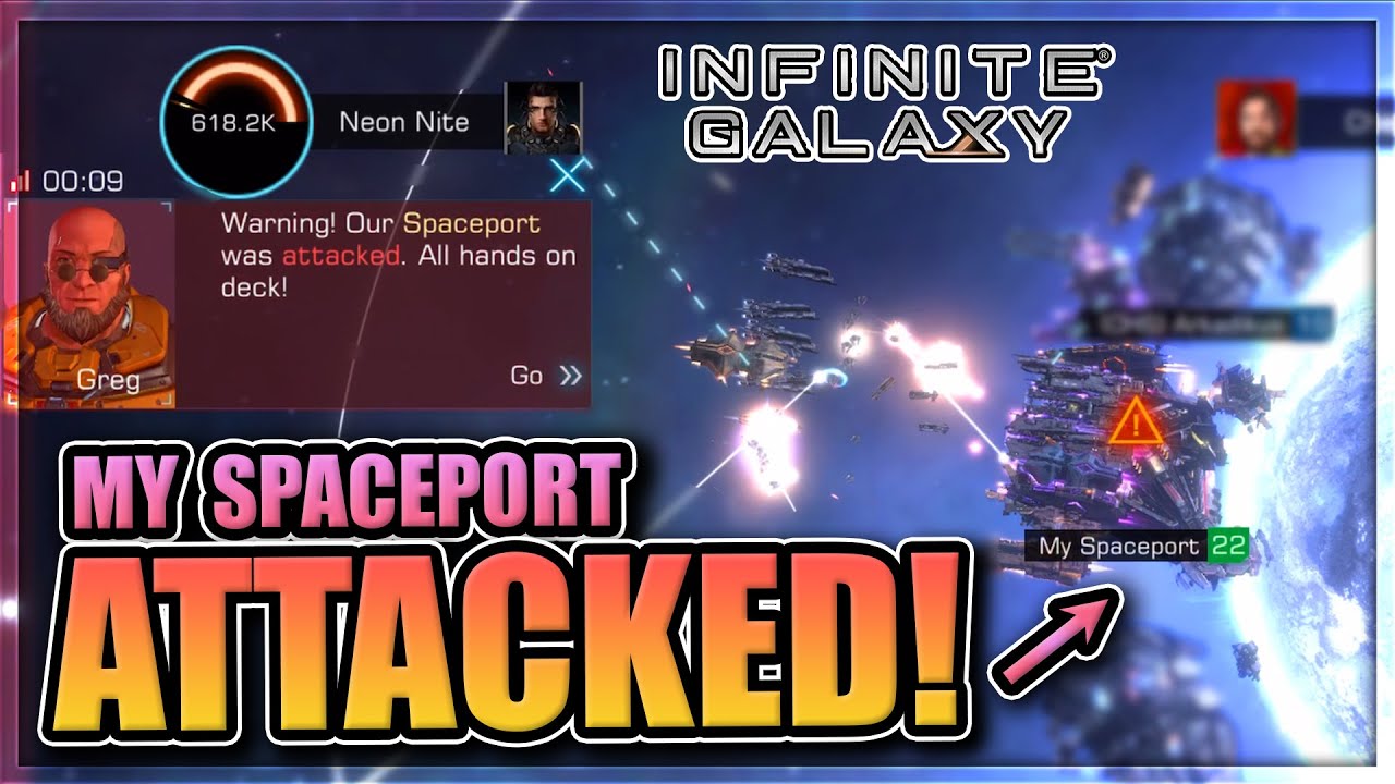 My spaceport ambushed in Infinite Galaxy [This attacker got rekt anyways...]