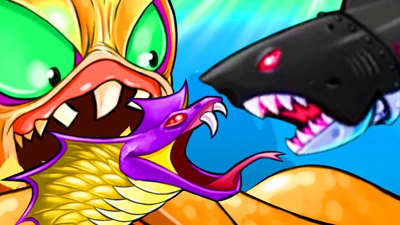 GIANT OCTOPUS WITH KING COBRA TENTACLE vs SHARK ROBOTS! - Octogeddon Part 4 | Pungence