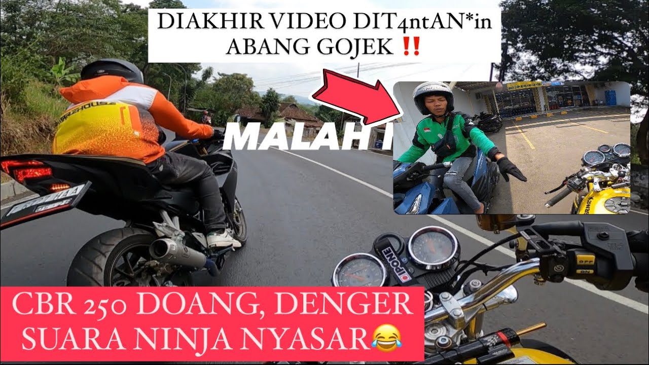 Ninja ss dibertiin abang gojek, EH CBR 250 DENGER SUARA NINJA MALAH NYASAR ‼️