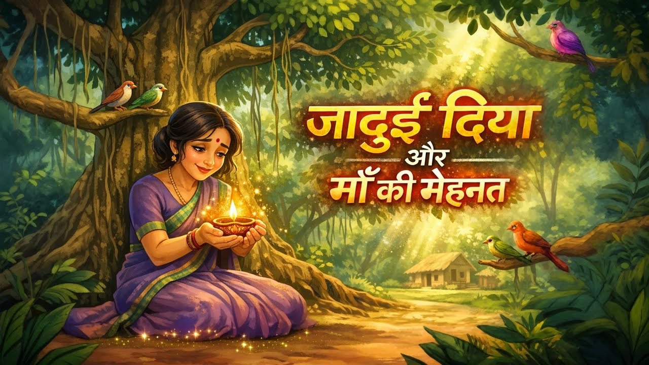 जादुई दिया और माँ की मेहनत | Cartoon story |Hindi story | Motivational story | TitliTV 