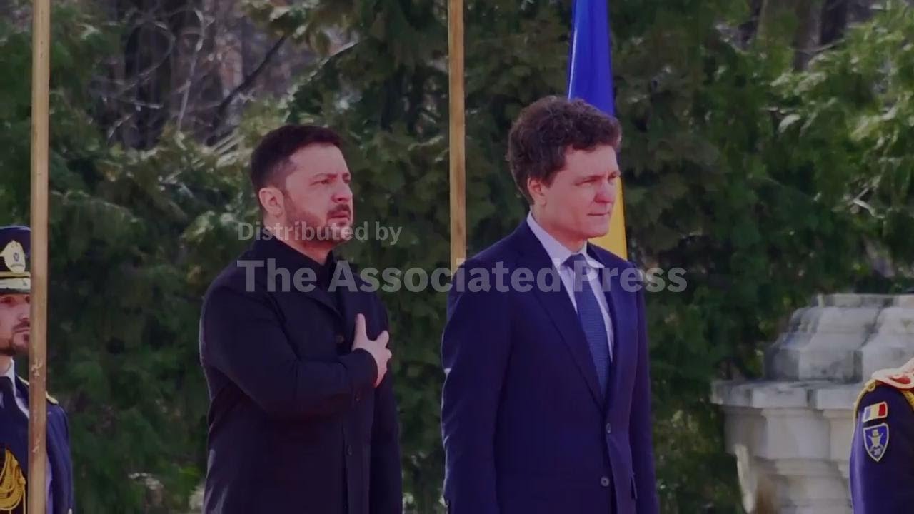 Ukraine's President Zelenskyy arrives in Romania