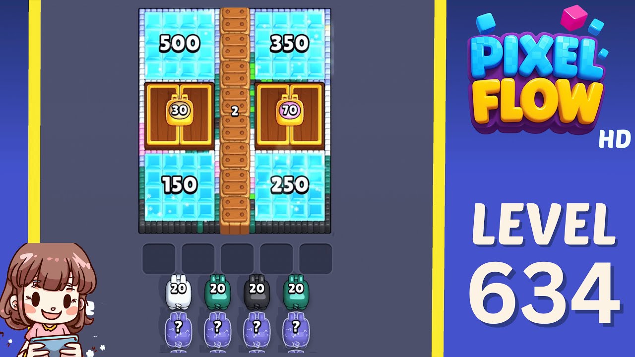 Pixel Flow Level 634 Solution Walkthrough