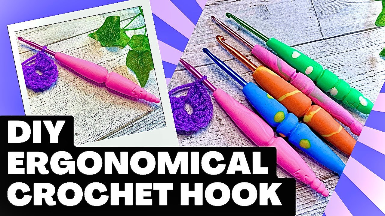 DIY clay crochet hook, ergonomic crochet hook