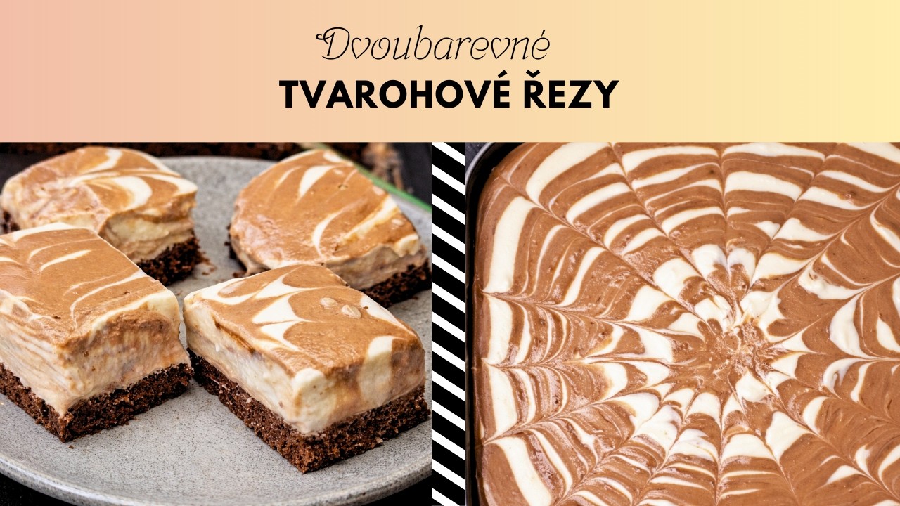 Luxusní dvoubarevné tvarohové řezy – nejlepší dezert!