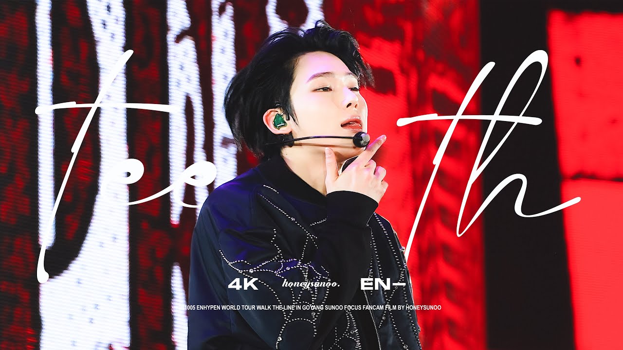 241005 WALK THE LINE IN GOYANG -- Teeth /ENHYPEN SUNOO FOCUS/엔하이픈 선우 직캠fan cam