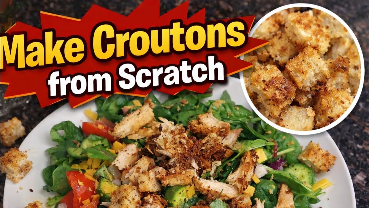 Homemade croutons straight from bread that's almost expired! #Save-a-dollar #keepposting 