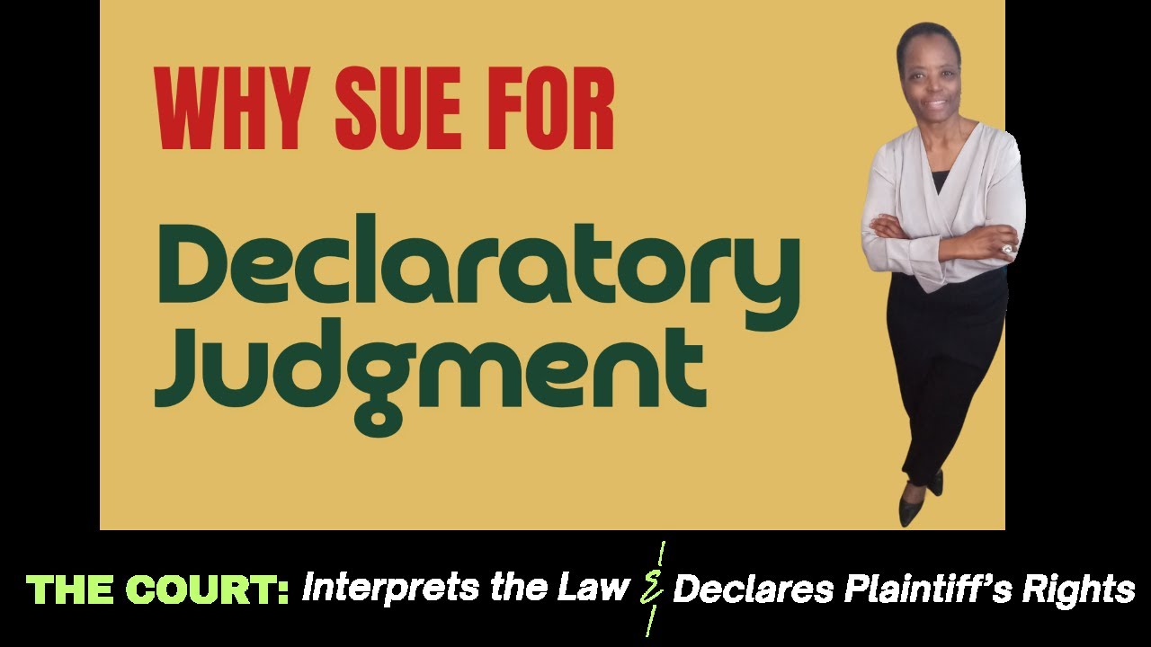 The Declaratory Judgment. A Protector of Civil Rights against State Government.