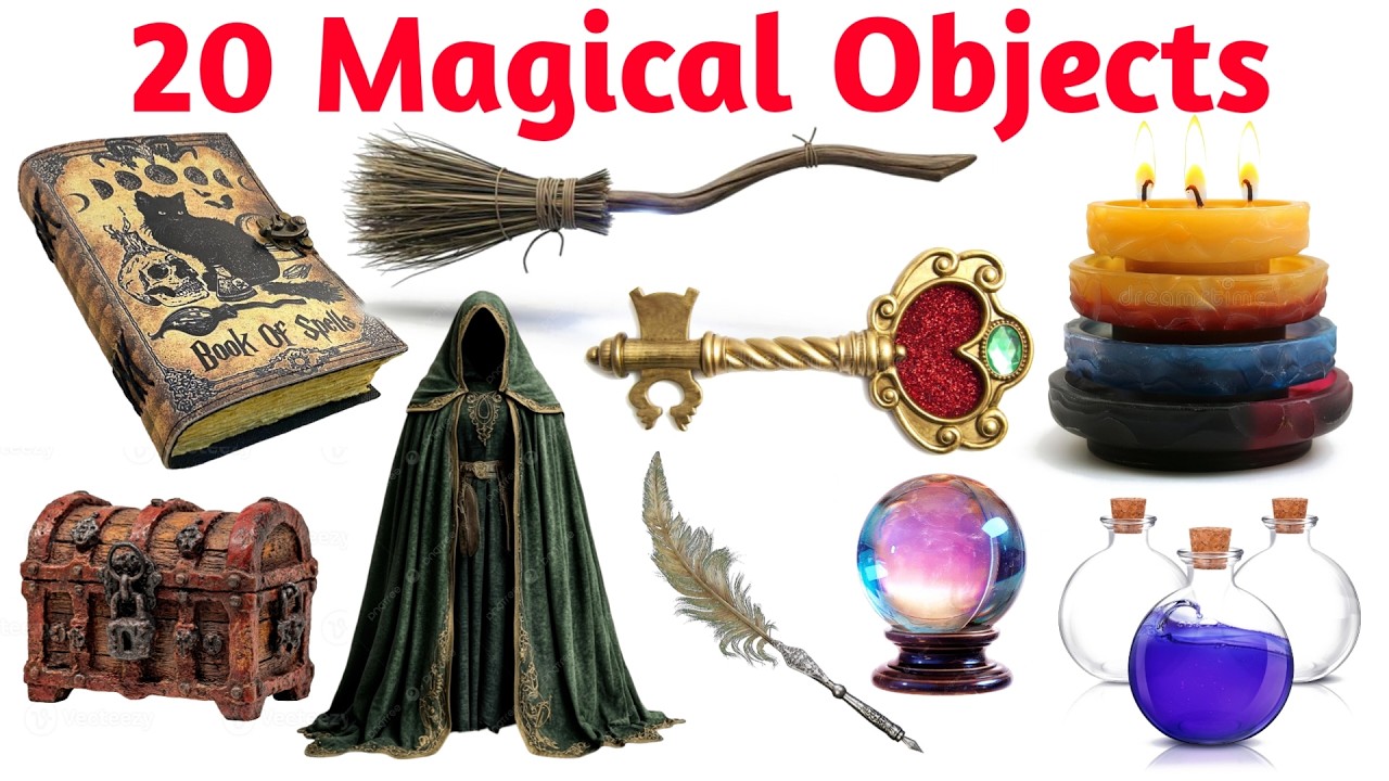 जादुई स्कूल के 20 Magical Objects ✨ | Learn Magic School Objects Name in English & Hindi