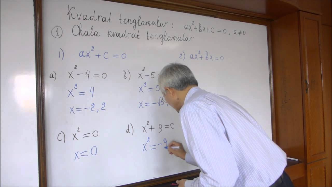01 Chala kvadrat tenglamalar
