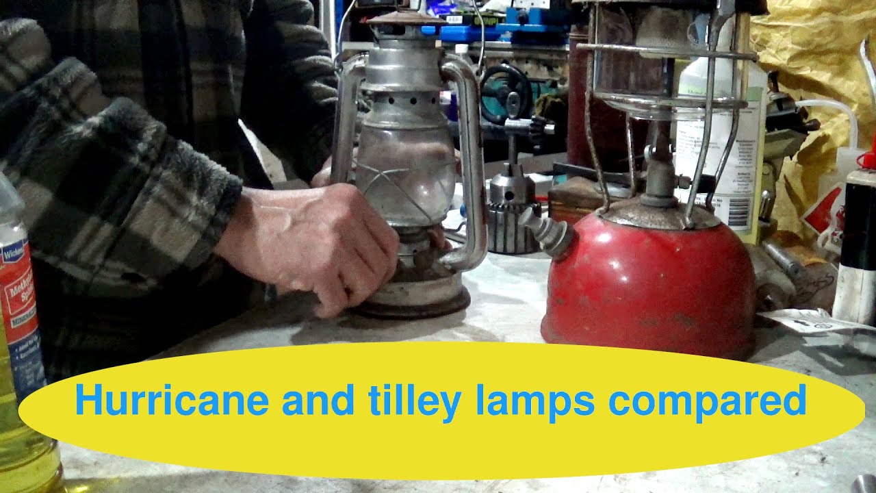Hurricane and Tilley Lamps Compared