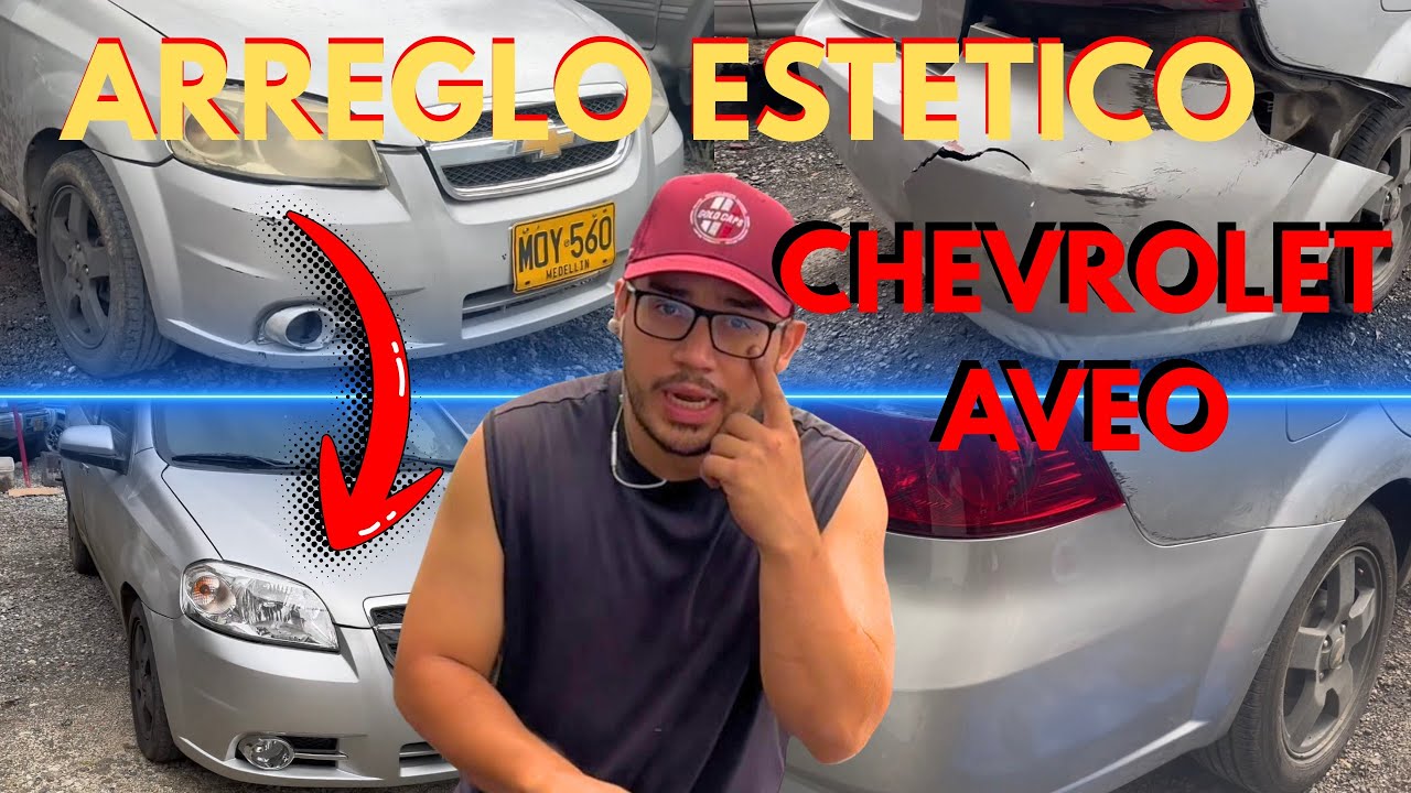 Cambio estético | Chevrolet Aveo | pintura y montaje de piezas nuevas 
