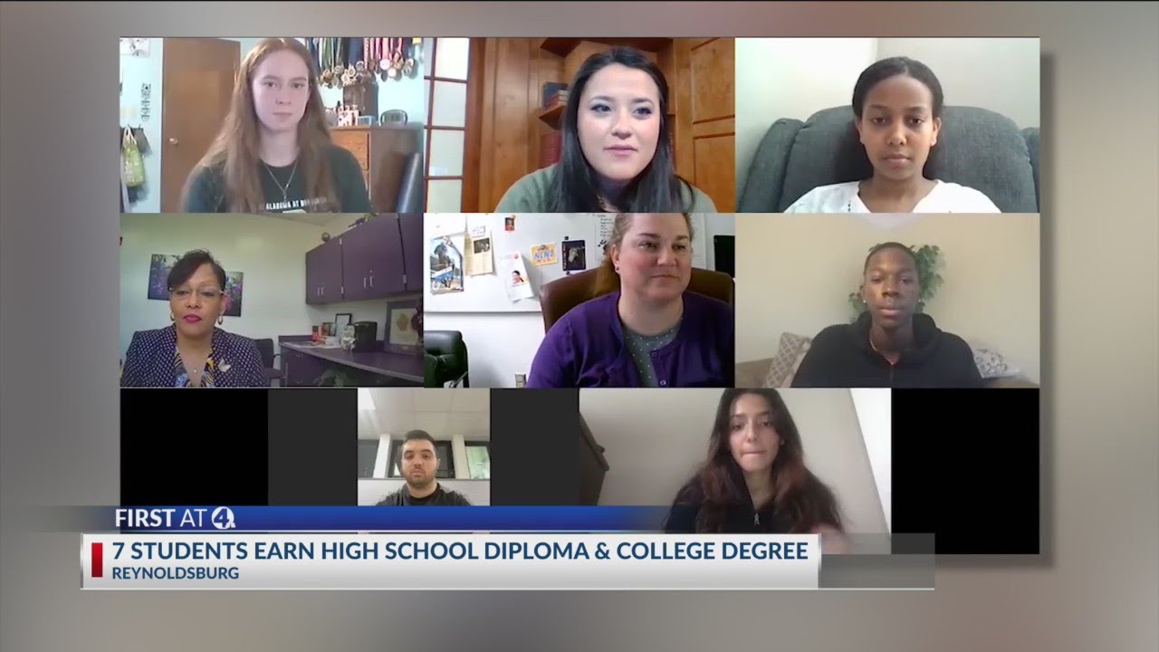 Seven students earn high school diploma and college degree