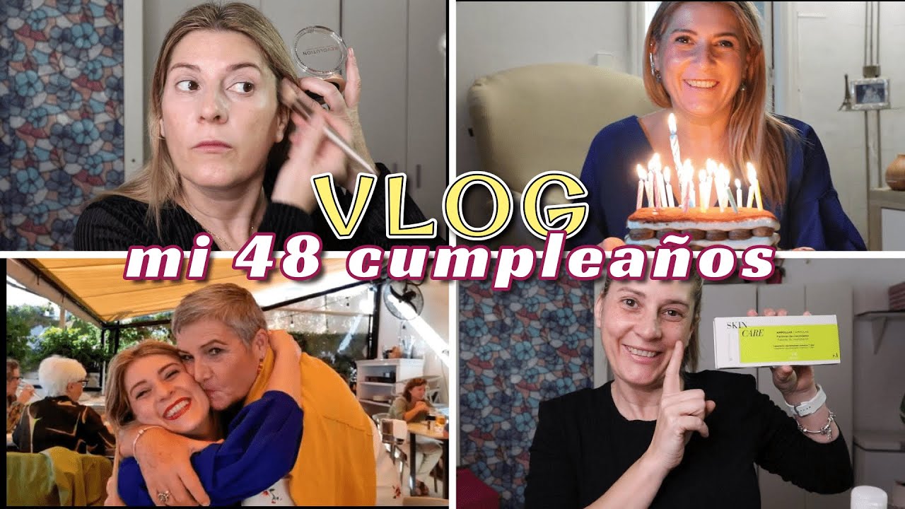 VLOG🎥 Probando las ampollas de MERCADONA/maquillajes/rutinas faciales/mi 48 cumpleaños 🎂