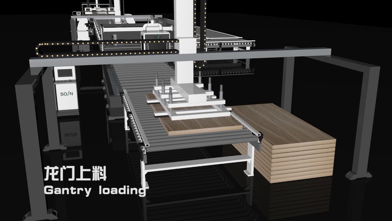 Automatic door production line for door manufacture
