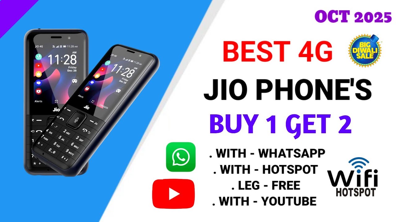 🔥Best 4G Jio Phone's 🥳! Buy 1 Get 2 SPECIAL FOR YOU Best 4G Jio Keypad Phones 2025