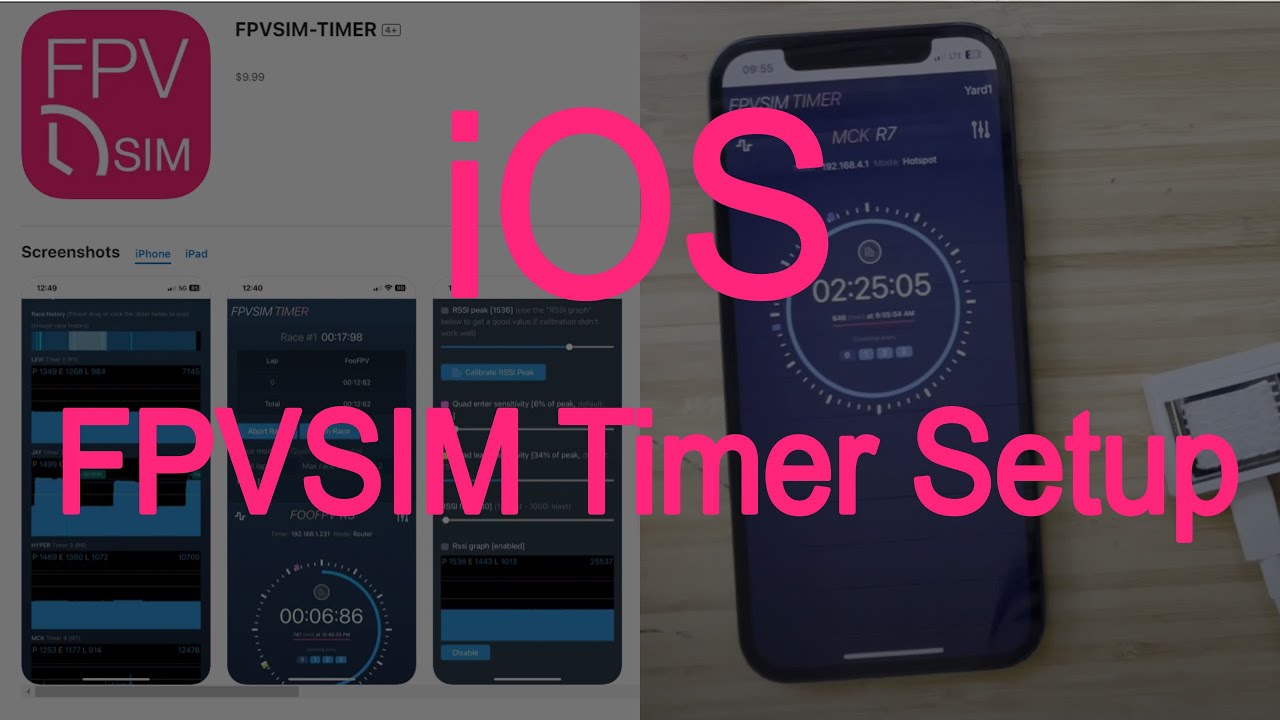First Time Setup of FPVSIM Timer Solo on iOS - Calibration Tips, and more!