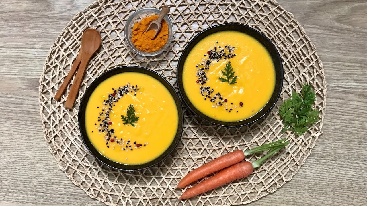 Cómo hacer CREMA DE ZANAHORIA al MICROONDAS 🥕 ¡Receta Fácil, Rica, SANA y muy Rápida! 🤤