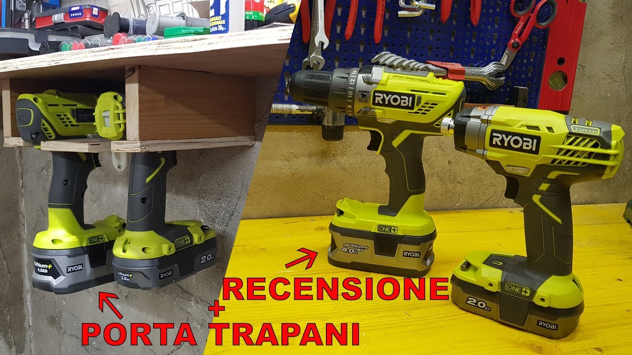 Recensione avvitatori Ryobi R18PD3 R18ID3 + Porta trapani - Fai da te