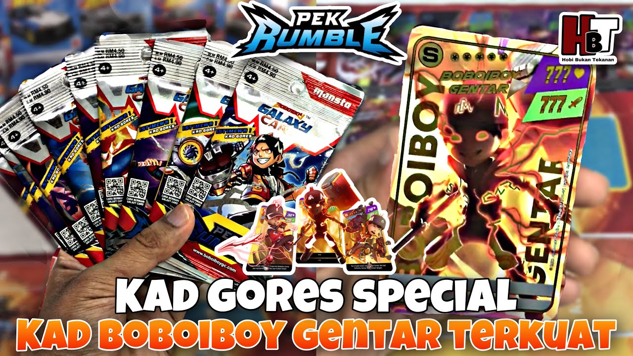 TERBAIK👍🏻 PEK BOBOIBOY GENTAR ⚡️ UNPACKING BOBOIBOY GALAXY CARD PEK RUMBLE *MEGA POSTER*