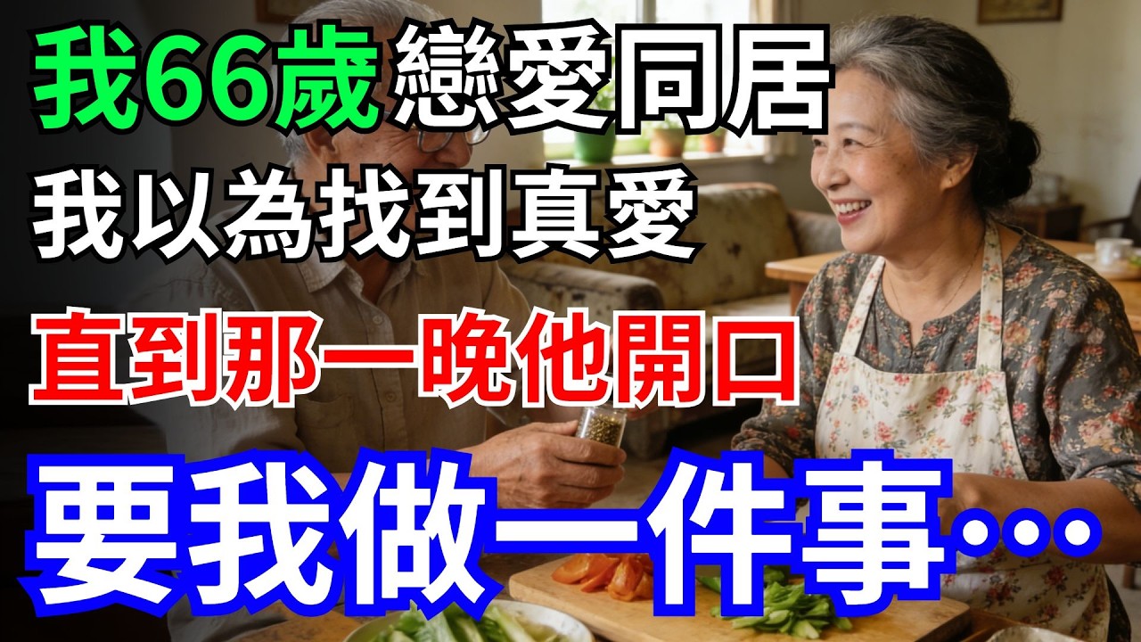 66歲的我，戀愛同居，我以為找到真愛，直到那一晚，他開口要我做一件事… #同居#戀愛#老年故事#情感故事