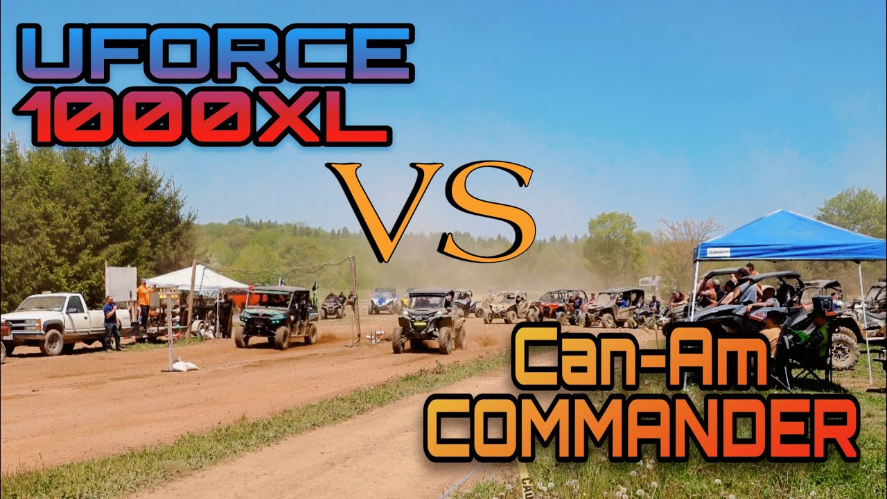 Гонка CFMOTO UForce 1000 XL против Can Am Commander в квадропарке Tall Pines