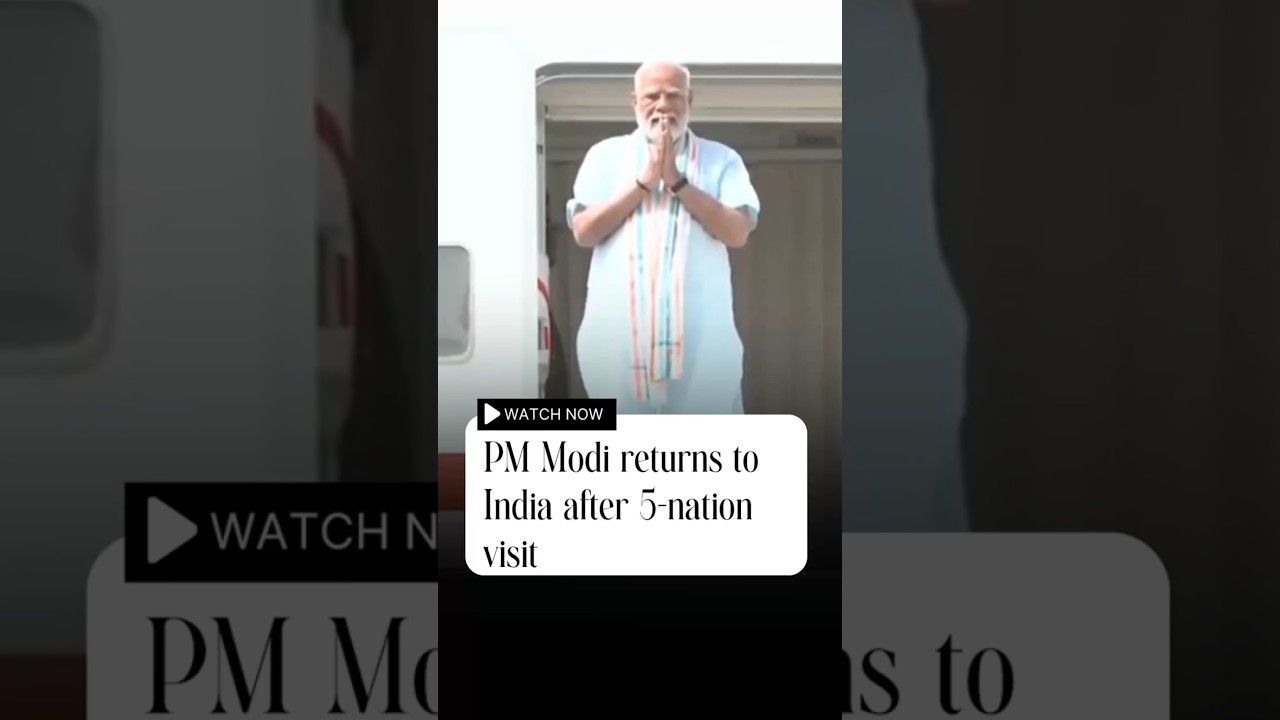 PM Modi arrives at the Delhi Airport after concluding his 5 nation visit | #TheStatesman