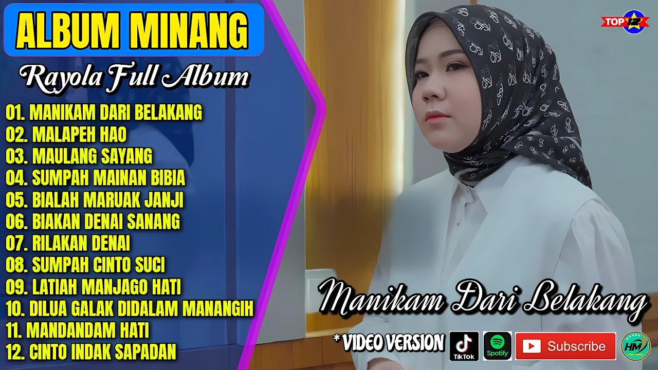 Album Rayola || MANIKAMDARI BELAKANG - MALAPEH HAO - Pop Minang Terpopuler 2025 - Viral Tiktok