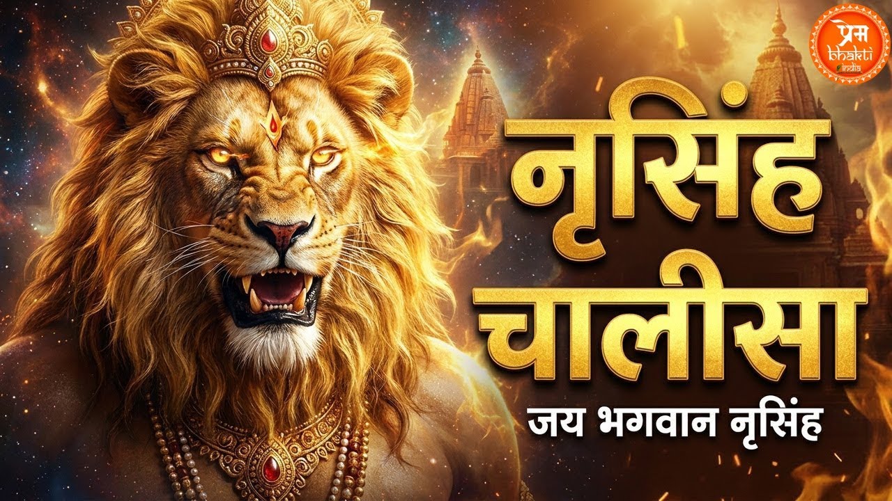 श्री नरसिंह चालीसा — होली स्पेशल | पावरफुल भक्ति | Hindi Lyrics (Must Listen)