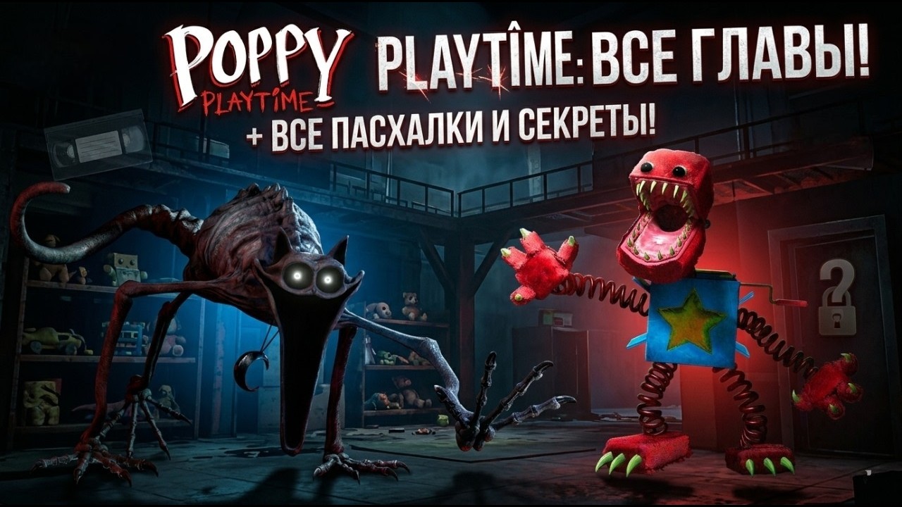 🔴ПРОХОЖУ ВСЕ ЧАСТИ Poppy Playtime ПОЛУЧАЯ ВСЕ ПАСХАЛКИ И СЕКРЕТКИ |Poppy playtime|🔴