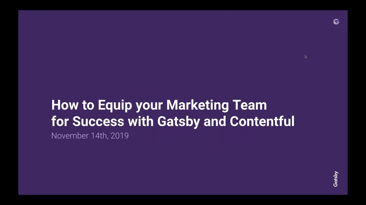 How to Equip your Marketing Team for Success with Gatsby and Contentful