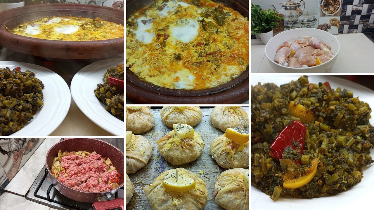 شاركت معاكم غديوة بدون لحوم طاجين بالجلبانة و البيض مع الخبيزة و الطريقة ديال بسيطلات بالكفتة 