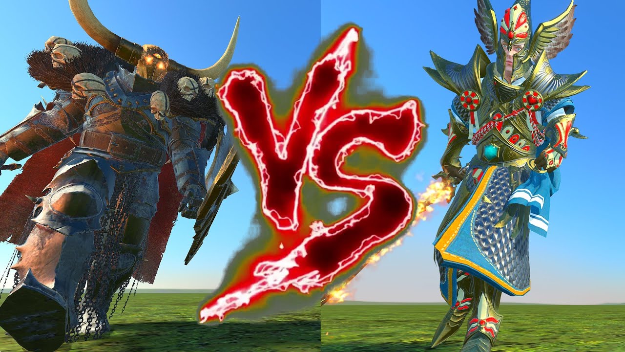 Archaon the Everchosen VS Tyrion. Total War Warhammer 3