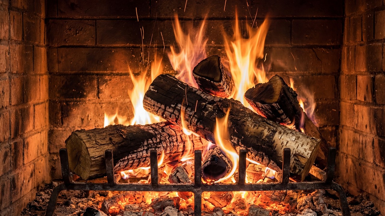 🔥 Fireplace Classic 4K. Cozy Fire with Crackling Fireplace Sounds. Fireplace 4K UHD