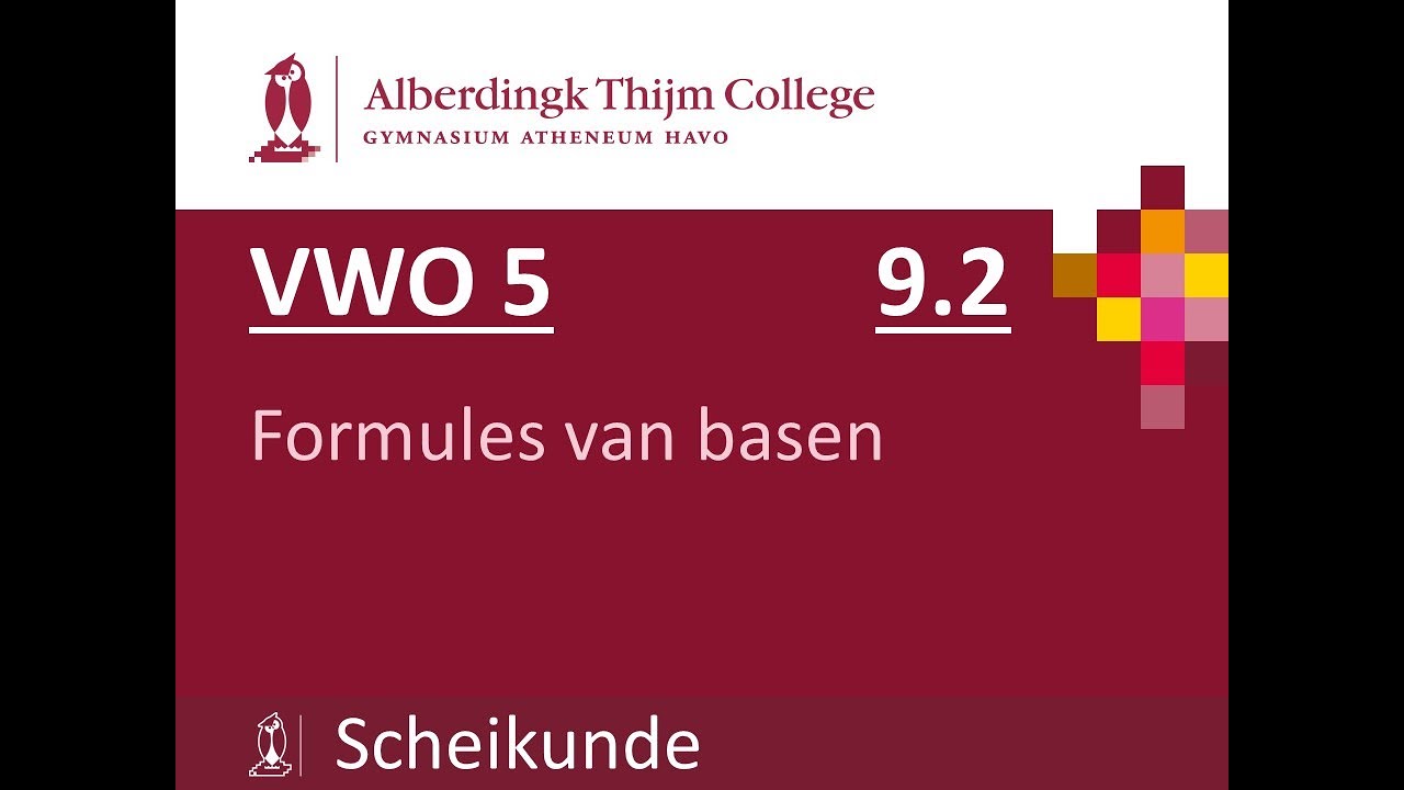 V5 - 9.2 Formules van basen