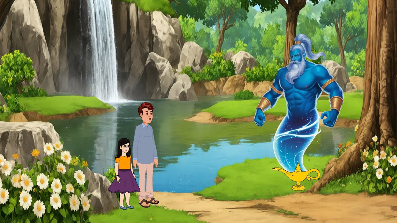 जिन्न का जादुई चिराग | jinn ka jadui chirag | Hindi kahani | moral stories | cartoon story