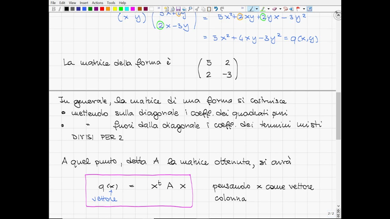 43 Introduzione Alle FORME QUADRATICHE