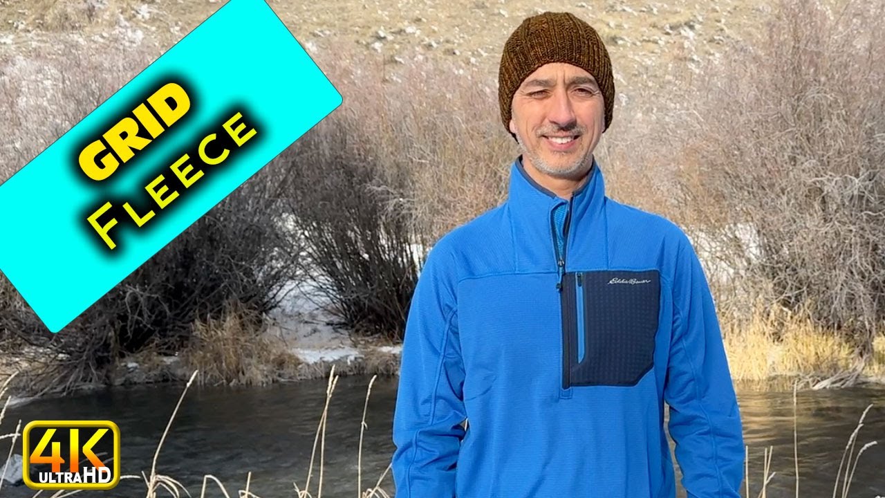 Great Warm Fleece Shirt for Winter Skiing Adventure: Eddie Bauer Grid fleece (4k UHD) #fleece