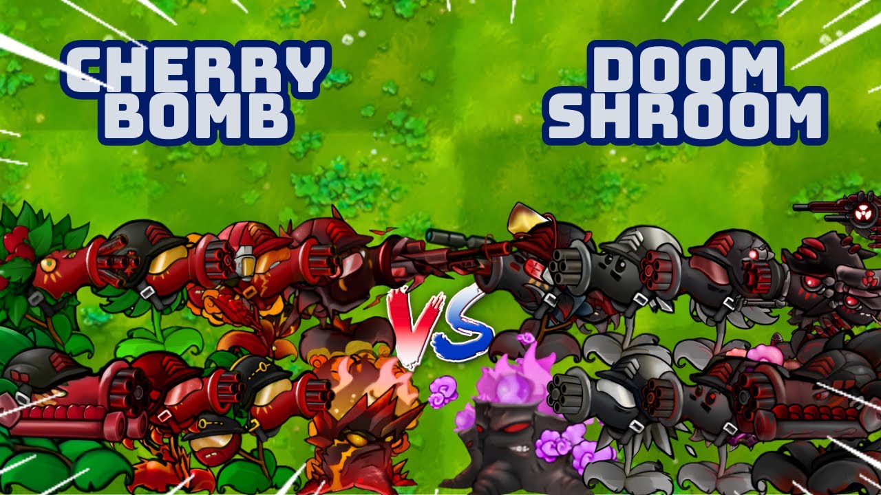 PvZ1 Fusion 3.1 Challenges!!! Team CHERRY BOMB Vs TEAM DOOM SHROOM | Who Will Win???