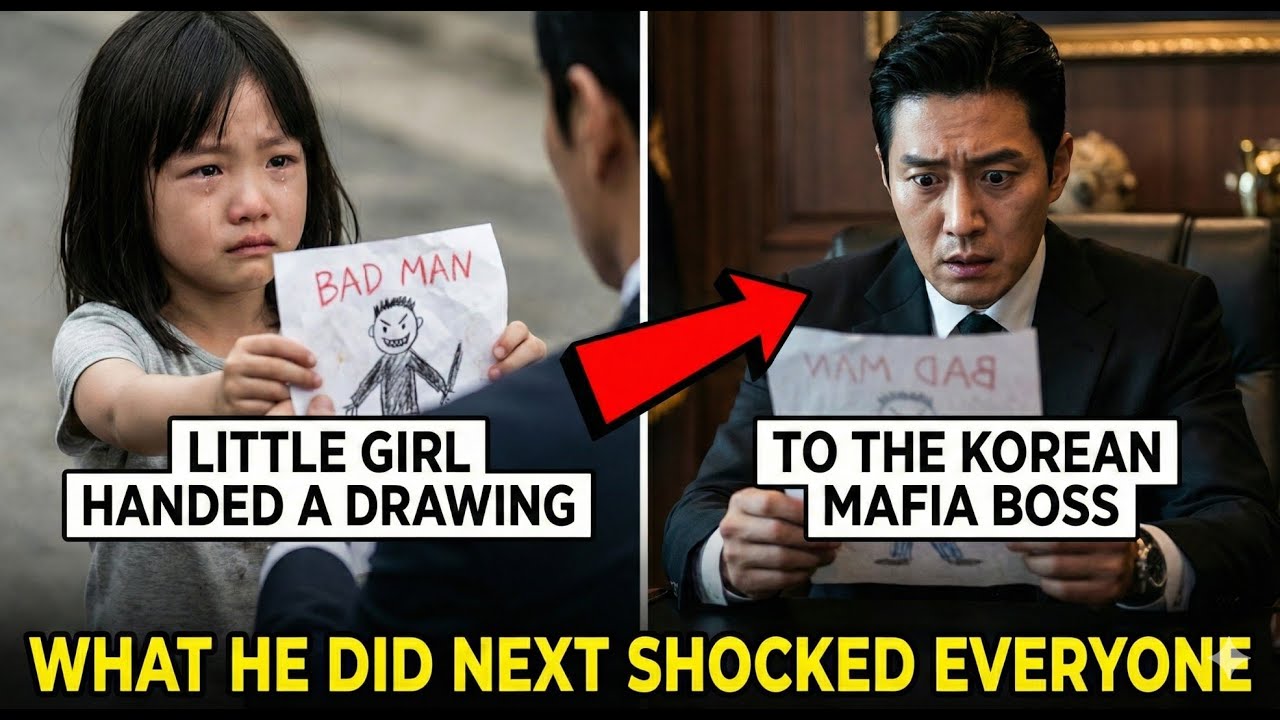 Little Girl Handed The Korean Mafia Boss A Drawing Of His Enemy, What He Did Next Shocked Everyone