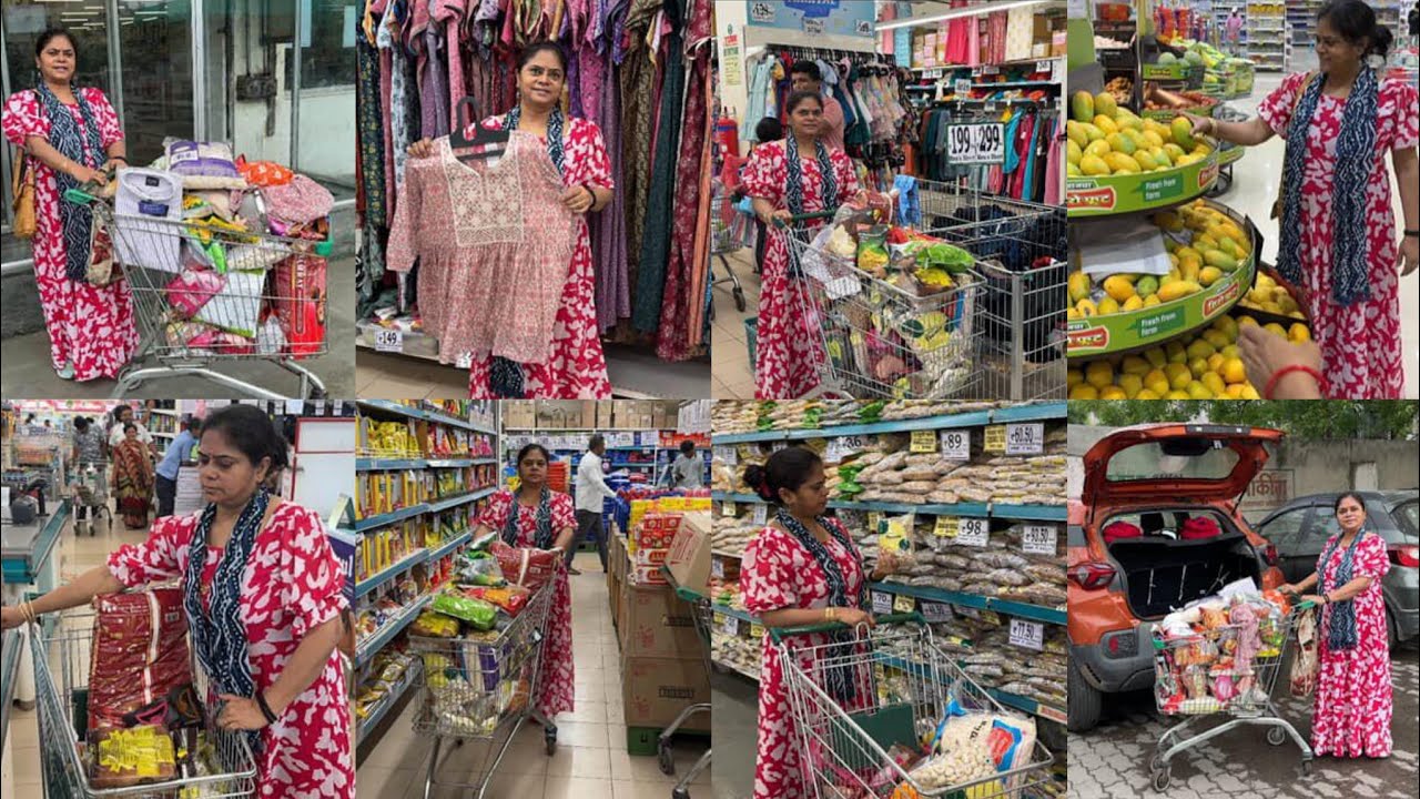 subah जल्दी Dmart grocery shopping 🛒🛍️ Zudio shopping🛍️ Smart Bazar Shopping 🛒 Indian mothly grocery