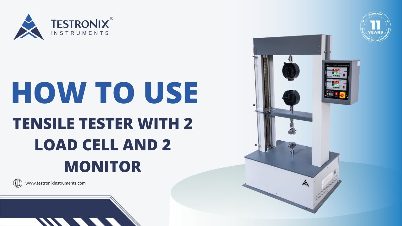 How to Use Tensile Tester With 2 Load Cell and 2 Monitor