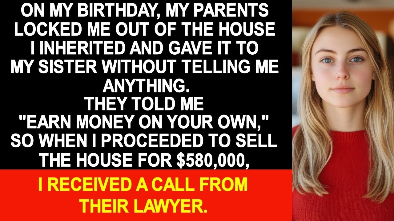 On my birthday, parents locked me out of the house and gave it to my sister, So I sold it and...