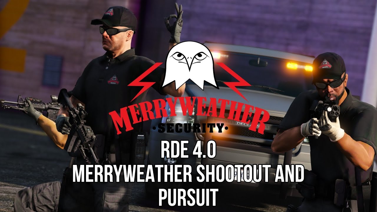 GTA V RDE 4.0 6 wanted level Merryweather shootout and car pursuit
