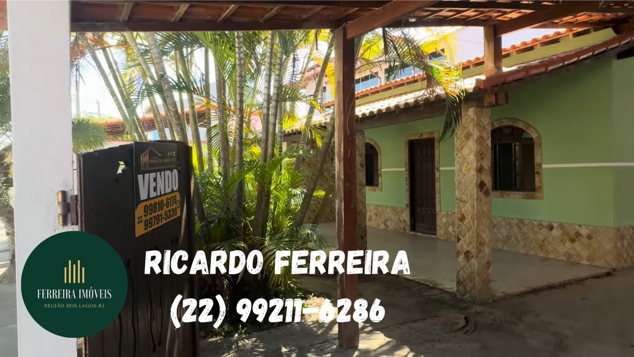 Vendo Casa no Villarejo, Rio das Ostras - 500m da Praia Tartaruga, Rua Calçada, por R$ 300 mil.