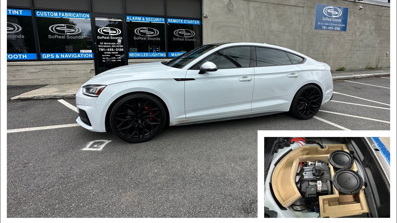 2018 Audi S5 Custom Subwoofer Box! Audiomobile EVO 2408 D4!