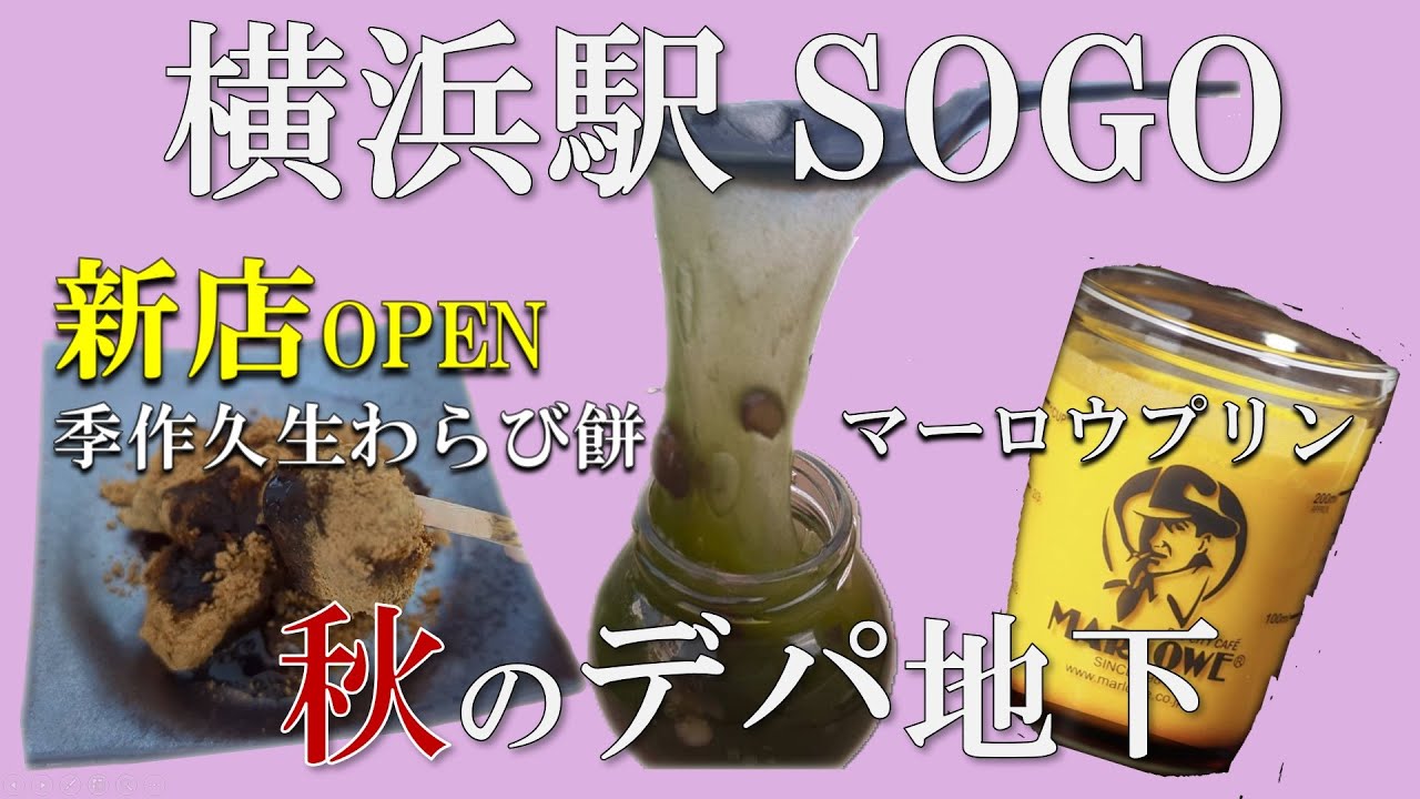 【横浜散歩】秋のそごうに新店OPEN人気の生わらび餅｜マーロウプリンを求めて🍮