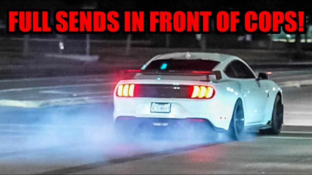 MODIFIED CARS GO FULL SEND IN FRONT OF COPS AT CAR MEET! (FAST GT500, Turbo GT350R, Lambos + MORE!)